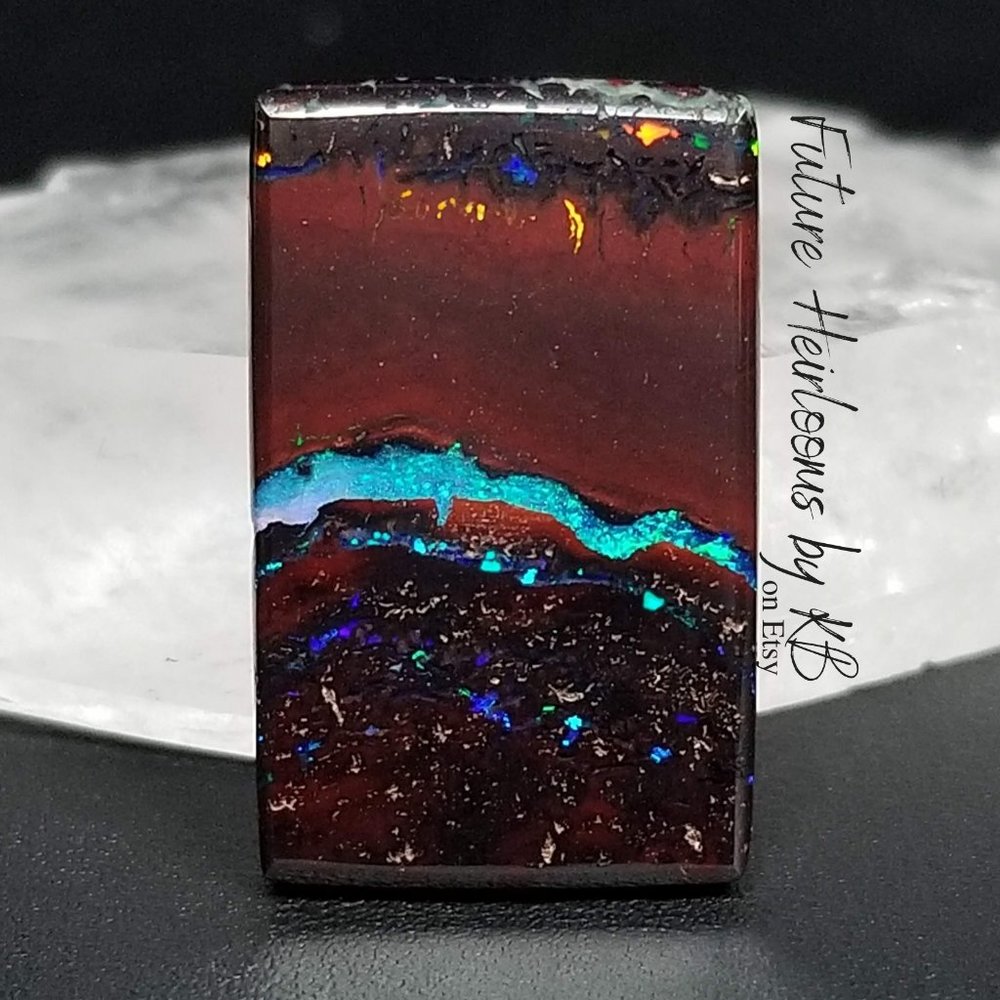 Exquisite Australian Koroit Opal * 21.88 x 13.66 x 3.20mm * amazing boulder opal